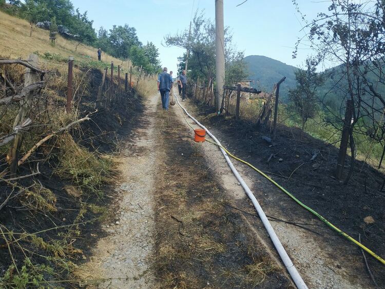 Късо съединение предизвика пожар в село Давидково /обновена/