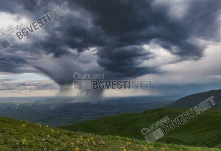 В Смолян жълт код за гръмотевични бури и градушки