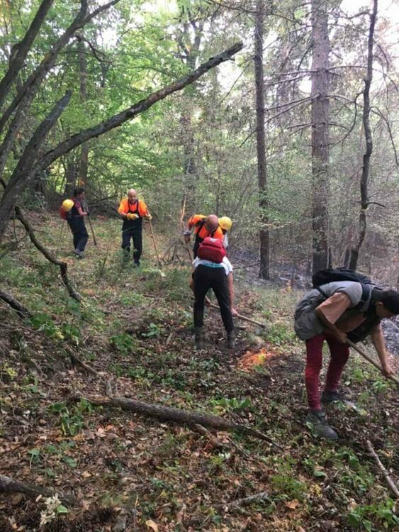 Доброволно формирование "Асеневци" в борба с пожара над Югово и Нареченски бани 