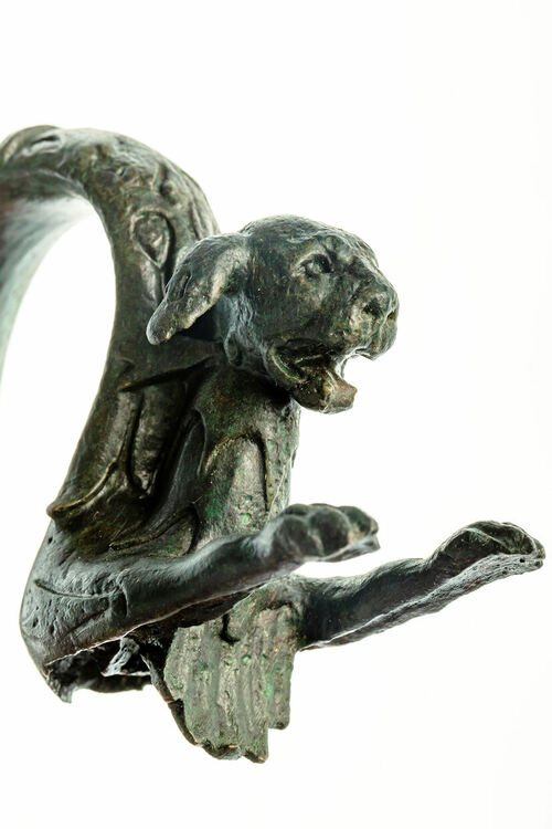 Бронзова дръжка на кана - I век - детайл