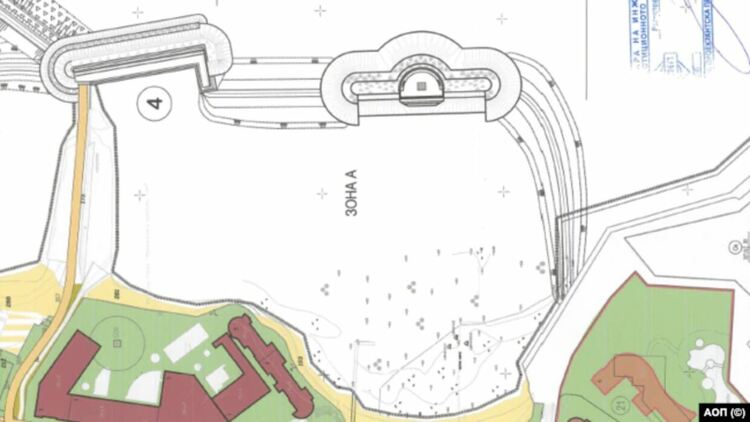 Схема на буната, която ще бъде построена срещу т.нар. Малък плаж в курорта Св. Св. Константин и Елена