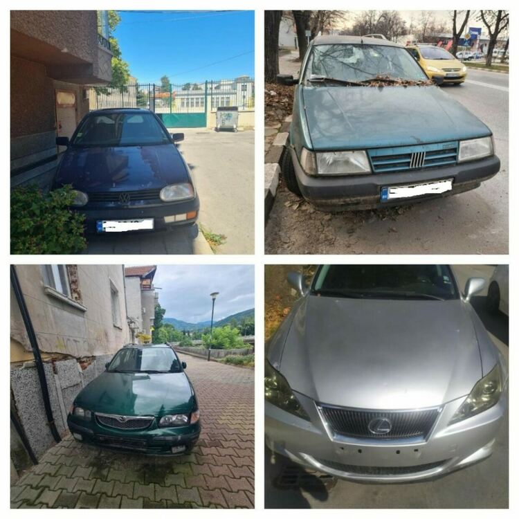 Принудително премахват над 10 изоставени коли в Асеновград 