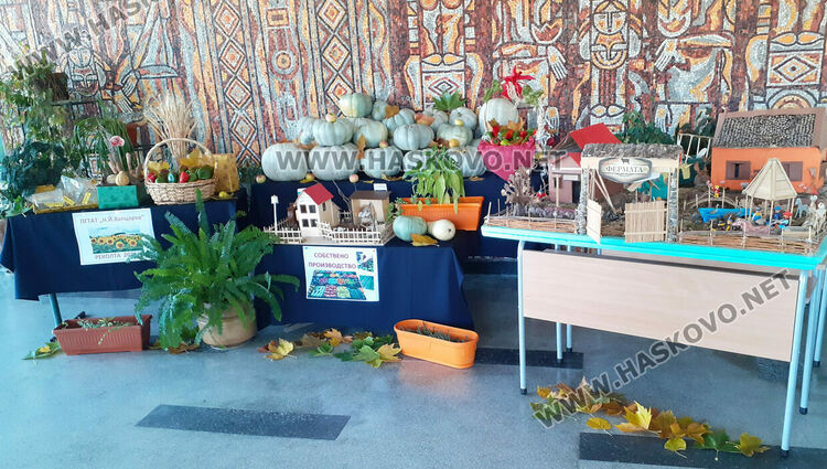 Есенна изложба със собствена продукция в Гимназията по транспорт и аграрни технологии