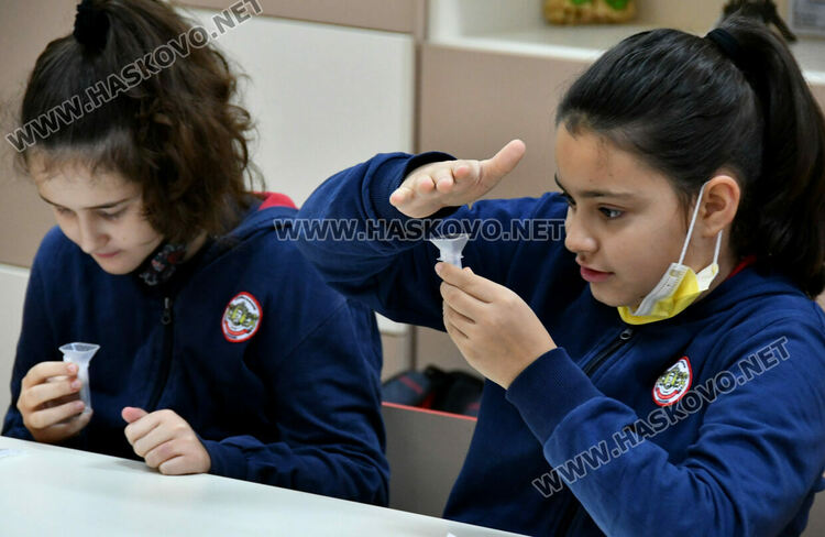 Тестването като игра в училище. 30 третокурсници от Тракийския университет помагат в клас
