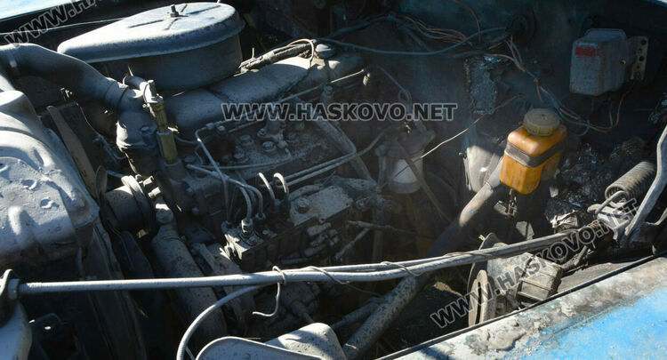 Горя камион ГАЗ в Хасково