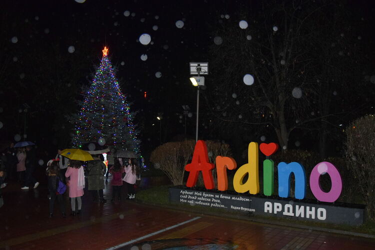 Кметът инж. Изет Шабан запали празничните светлини на Коледно-новогодишна елха в Ардино