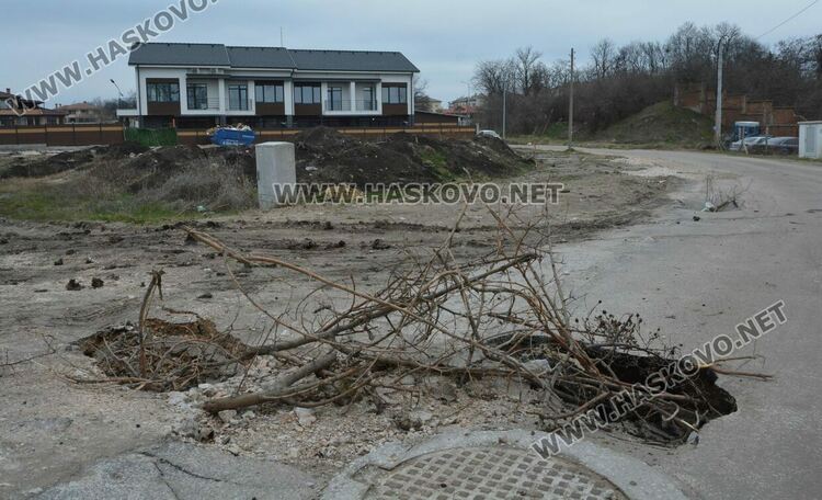 Хасковлия сигнализира за пропаднала улица след положена нова канализация