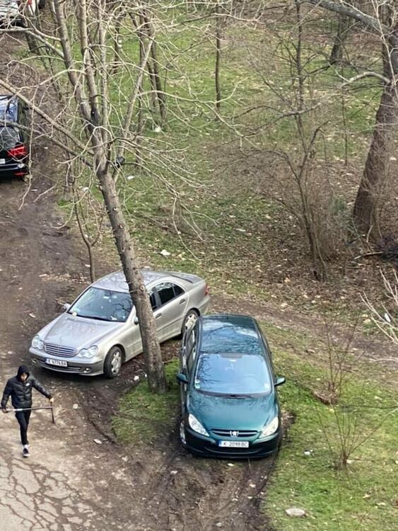 Кърджали се сдоби със „Зелена зона”, автомобили нагазиха полянките на парк „Простор”/снимки/