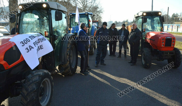Протест на лозари блокира път, искат увеличение на субсидията от 30 на 300 лева