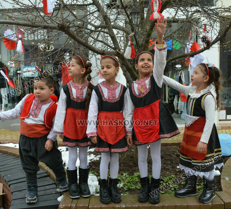 Украсиха дърветата в центъра на Хасково, дойде и Баба Марта