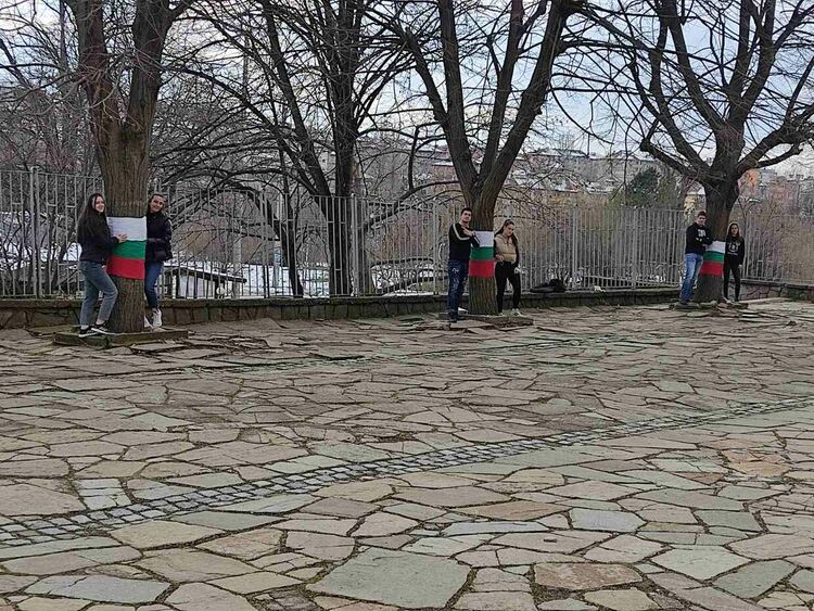 Празнична украса за празника  във Финансово-стопанската гимназия