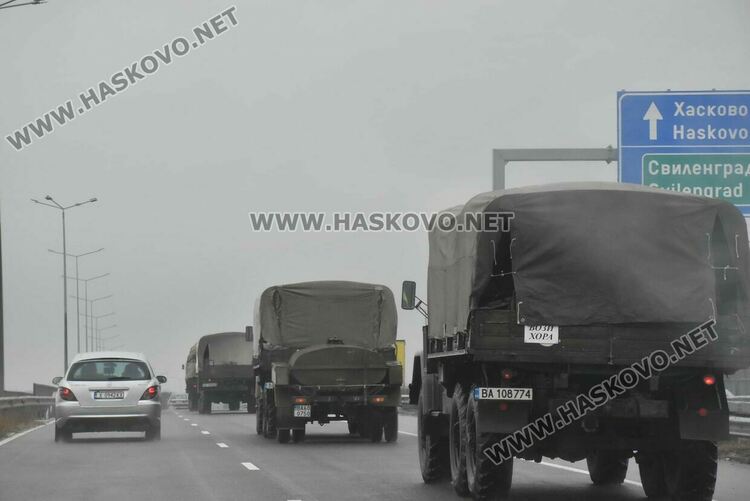 Военна техника мина през Хасковско за учението на “Корен