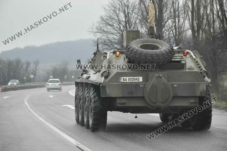 Военна техника мина през Хасковско за учението на “Корен