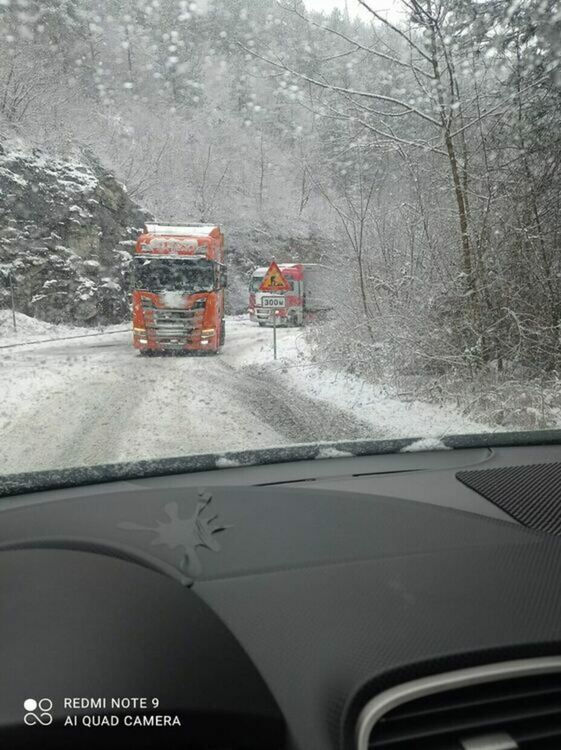 Трупа нова снежна покривка, забраниха движението на товарни автомобили през проходите