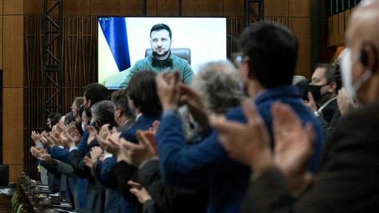 Изслушването на Зеленски в канадския парламент