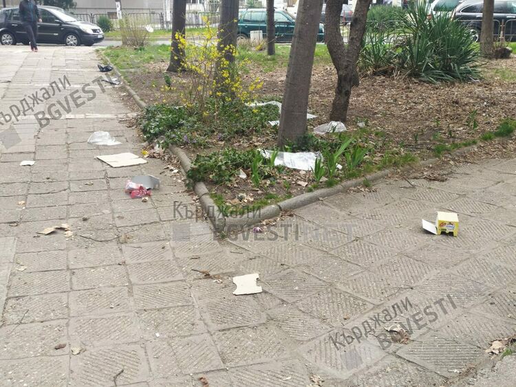 Силният вятър разпиля боклуците ни,  градът потъна в отпадъци,днес жълт код