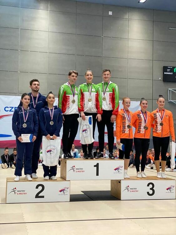 Силно представяне на „Мега спорт“ в открития турнир по спортна аеробика в Чехия