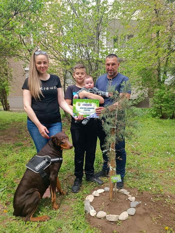 Родители засадиха дръвчета днес в Алеята на новия живот