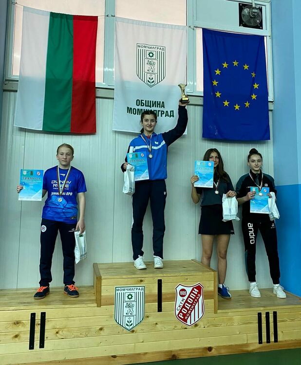 Сиделя Мутлу е шампион на националния турнир по тенис на маса „Млад олимпиец“ до 15 години