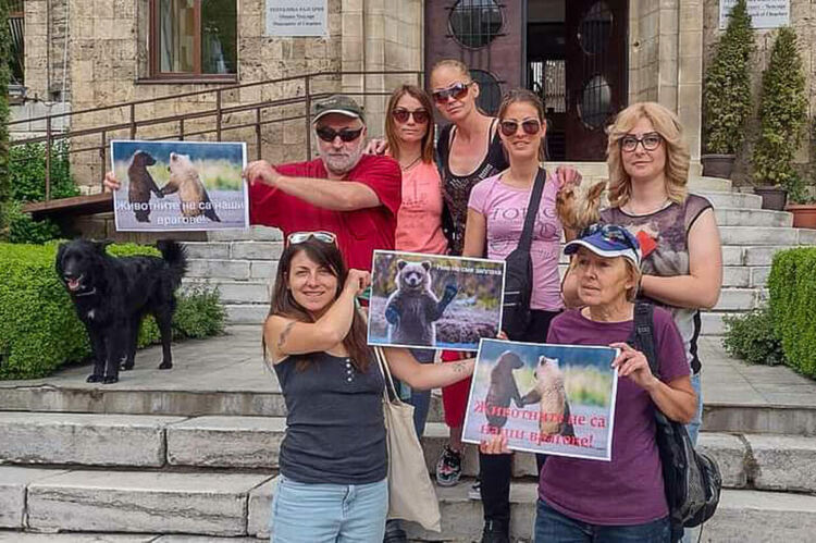 В Чепеларе протестираха в защита на мечката, WWW Bulgaria поставиха електропастир 