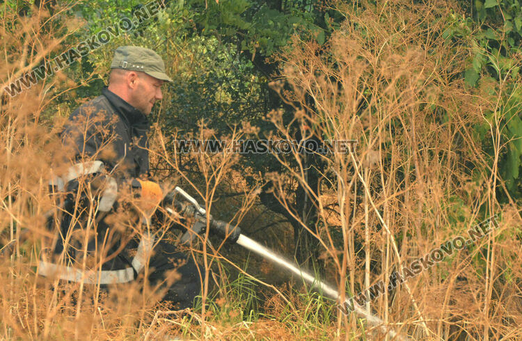 Огънят край Брягово е в опасна близост до пътя за Харманли