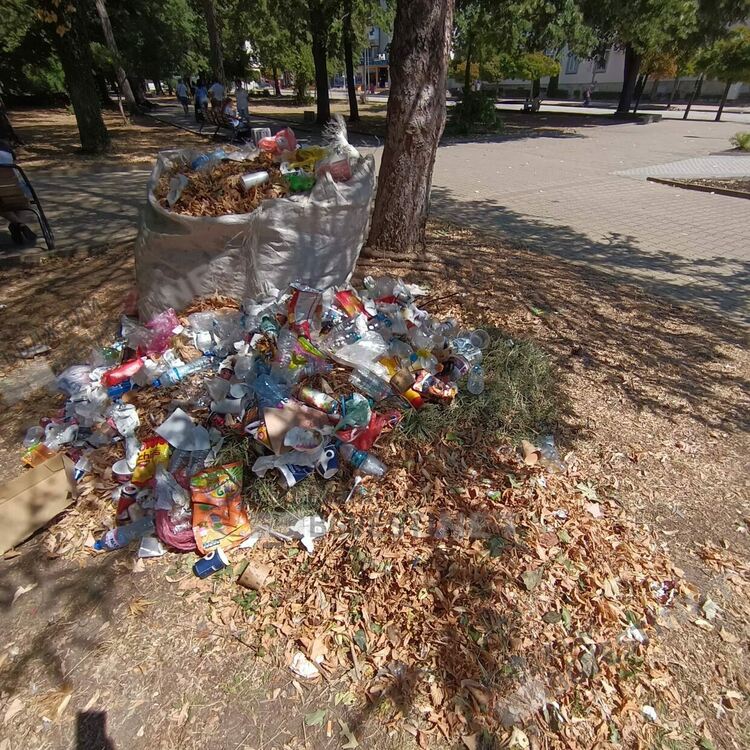   Парковете в Кърджали също тънат в боклуци, изхвърлени от недобросъвестни кърджалийци