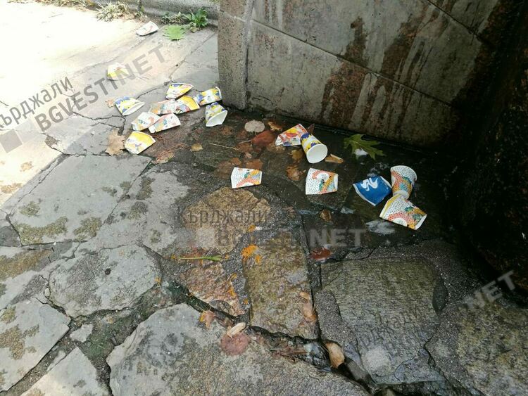 Кърджалийци затрупват чешмата в Градската градина с боклуци, пият вода от нея