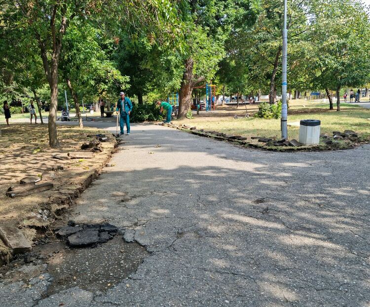 Стартираха ремонтните дейности в Градския парк в Асеновград 