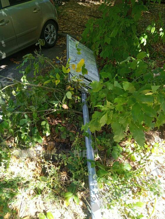 Вандали посегнаха на указателни табели за Синята зона в Кърджали,изрязаха ги с флекс из основи