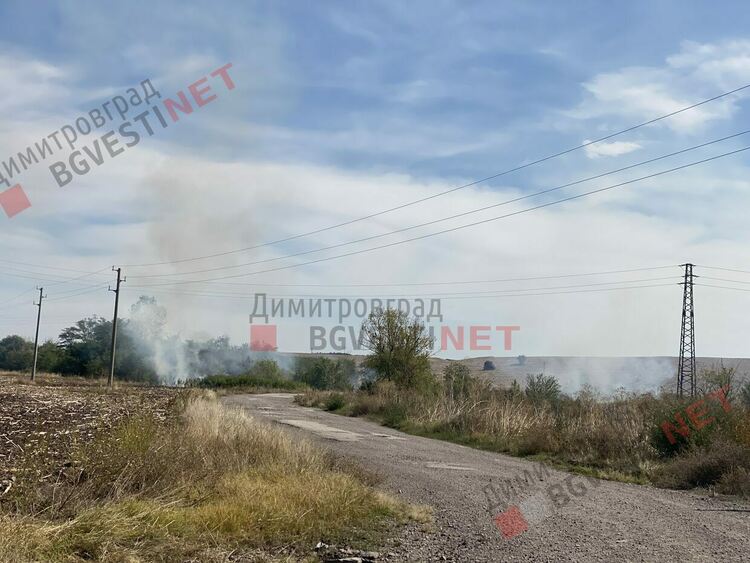 Пожар в димитровградското село Ябълково