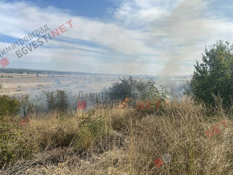 Пожар в димитровградското село Ябълково