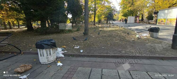 Боклуци осеяха Градската градина след тържеството за Деня на Кърджали