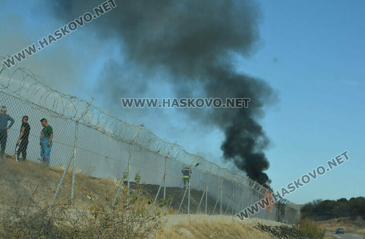 Пламна сметището край Гарваново