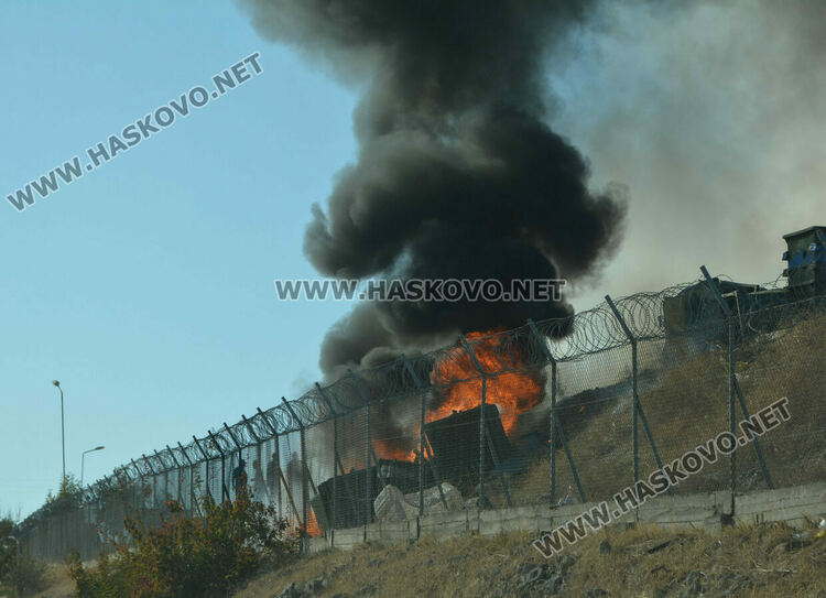 Пламна сметището край Гарваново