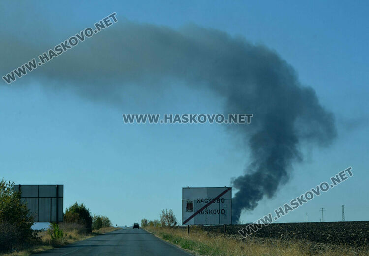 Пламна сметището край Гарваново