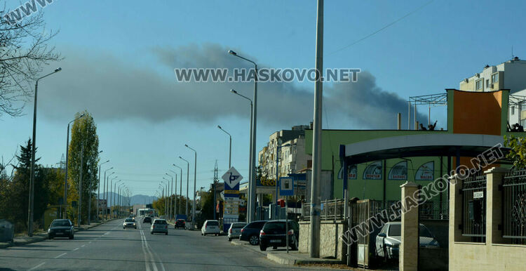 Пламна сметището край Гарваново