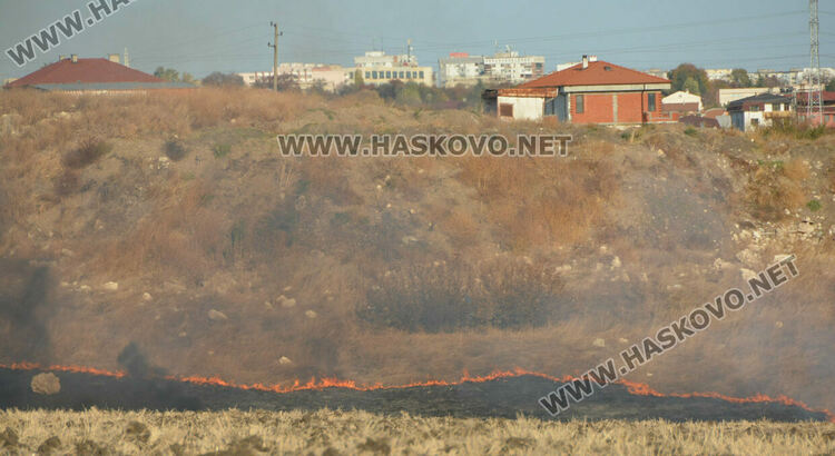 Пожар избухна в сухи треви между „Бадема“ и „Болярово“ 