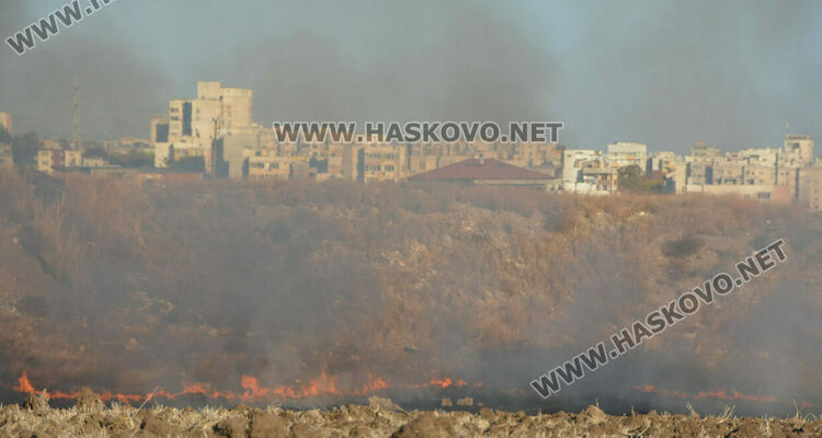 Пожар избухна в сухи треви между „Бадема“ и „Болярово“ 