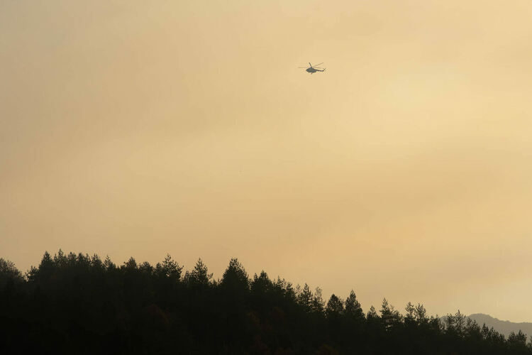 14 км е фронтът на пожара на вр.Вейката тази сутрин