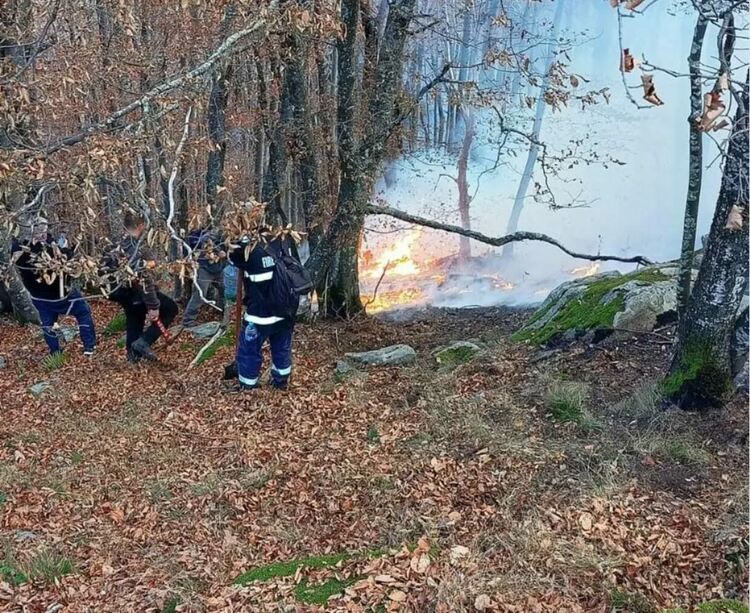 14 км е фронтът на пожара на вр.Вейката тази сутрин