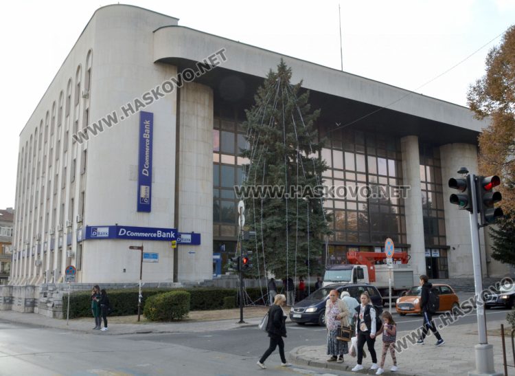 За първи път украсиха елхата пред Бизнес центъра в Хасково