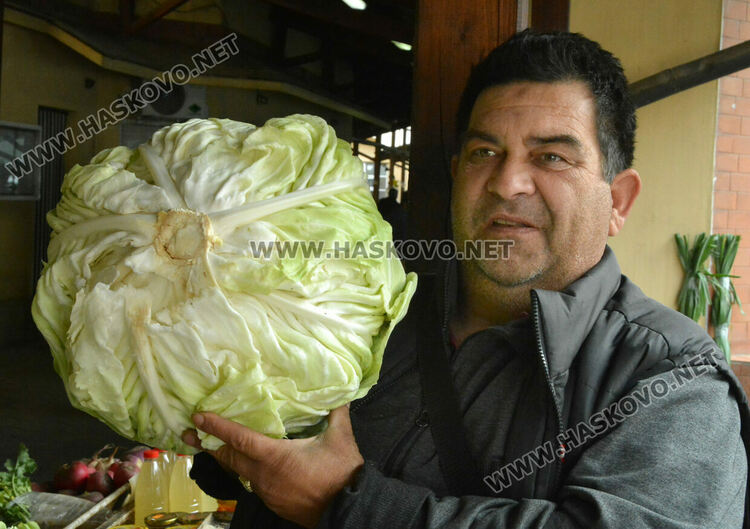 На Архангеловден пазарът в Хасково отрупан със зеле