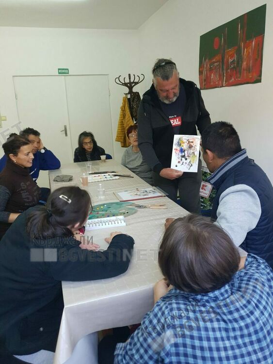 Хора с психични проблеми създават шедьоври на изобразителното изкуство, творят заедно с Владимир Чукич