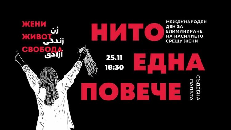 Протест в Международния ден за елиминиране на насилието срещу жените