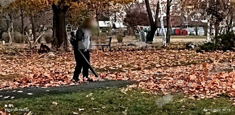 Почистват парк „Горубсо” с духалки за листа