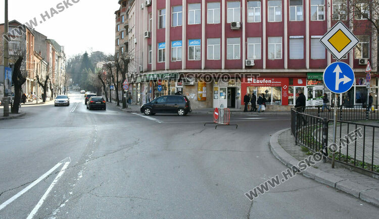 Затвориха улицата край EVN заради резитба на дървета