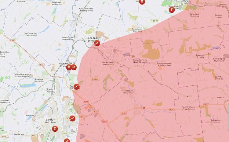 Проруските сепаратисти обявиха, че са поели контрола на селище до Бахмут