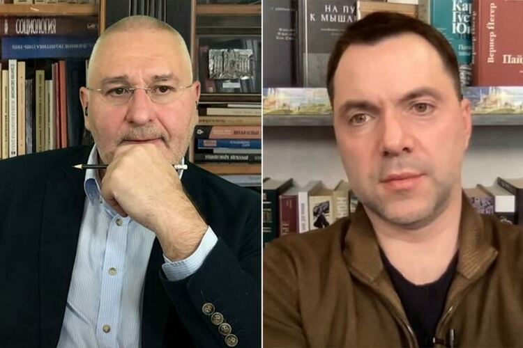 Кадър от предаването, което кремълските медии веднага цитираха