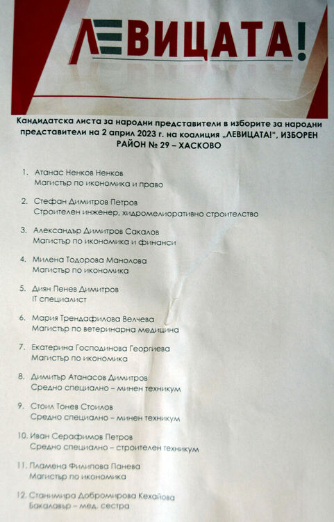 ЛЕВИЦАТА: Ще работим за промяна на визията на Хасково и привличане на инвестиции