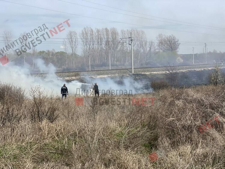Пожар избухна край Димитровград